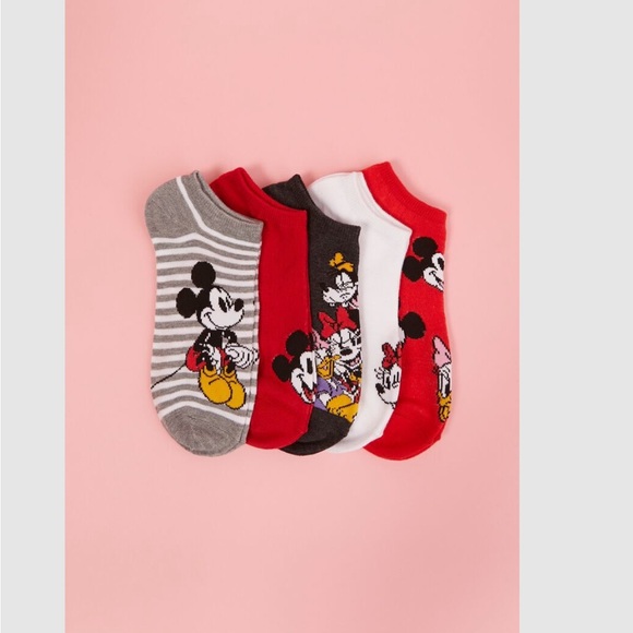 Mickey & Friends Ankle Socks Set 5 - Pack - Picture 1 of 2